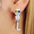 thumbnail image 4 of Pendientes Modernos VentDepot EarringCat02 5Pzas Gato Tuerca Blanco Metal, 4 of 5