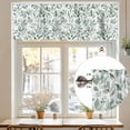 thumbnail image 7 of Eucalyptus Leaf Valances for Windows, 54 x 18in, Green Botanical Rustic Watercolor Leaf Rod Pocket Kitchen Valance Curtain Light Filtering Window Treatments for Living Room Bedroom, 1 Panel, 7 of 7