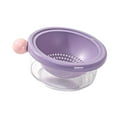 thumbnail image 4 of WeiLaiKeQi Kitchen Strainer Colander Bowl Berry Pasta Salad 2 in 1 Kitchen Colander Set Violet 24x10.5cm, 4 of 9