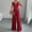 Red, variant on Women's Trousers Suit 2 Piece Set Wear Button Vest With Elastic Waist Pants Business Casual Outfit For Summer Daily Work And Meetings Maternity Rompers And Jumpsuits Woman Pants Suits for Size Suits