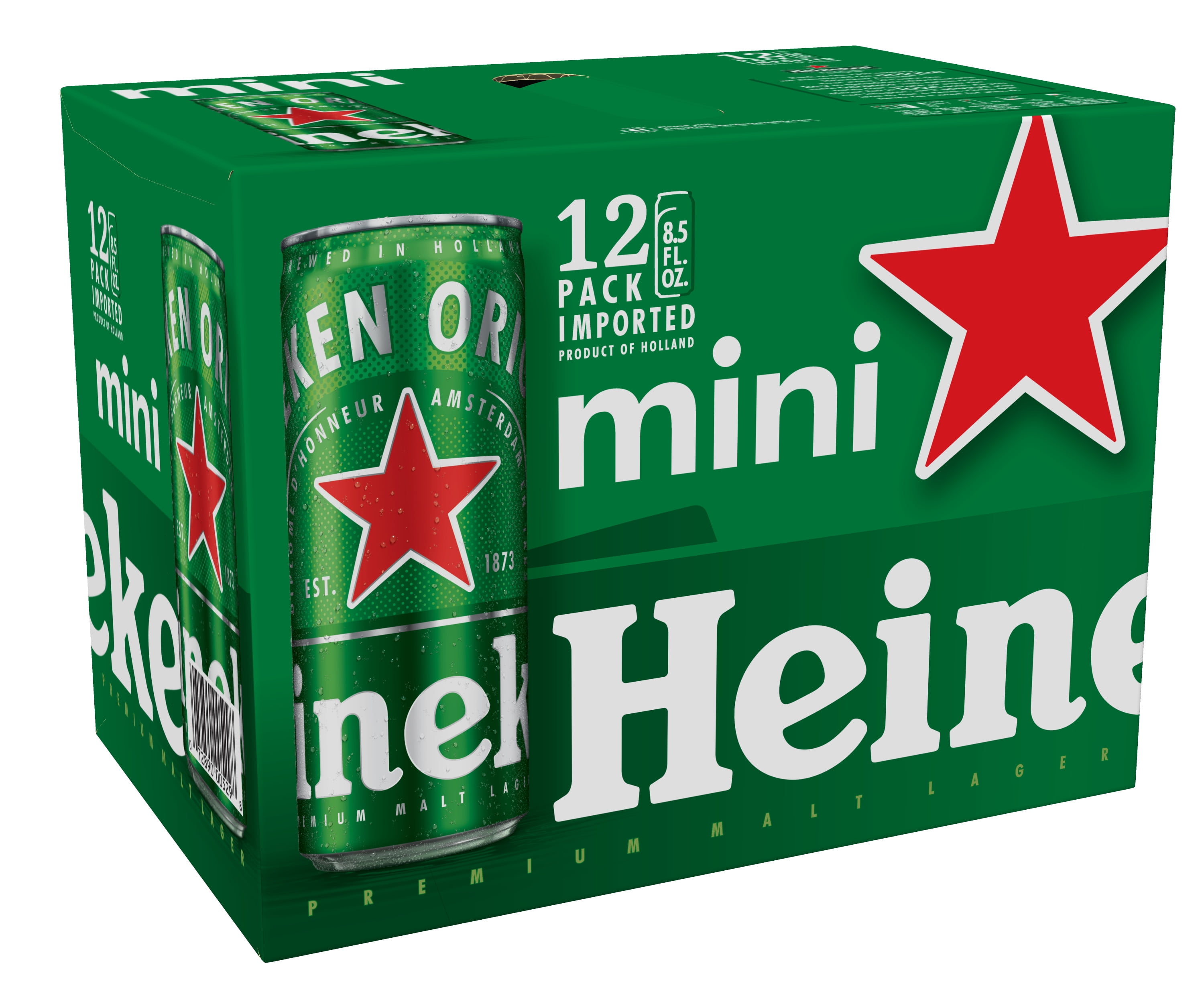 Heineken Original Lager Beer, 12 Pack, 8.5 fl oz Cans - Walmart.com