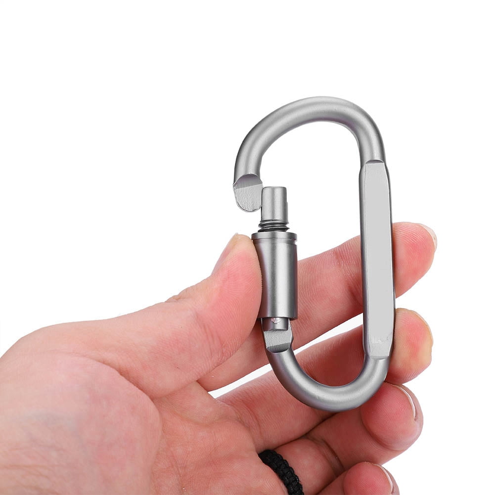 Carabiner Keychain Locking Key Chain Clip Hook Buckle for Camping Hiking Alloy