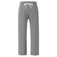 thumbnail image 4 of Akiihool Stretch Dress Pants Men Mens Drawstring Pants Elastic Waist Casual Jogger Pants Grey,XL, 4 of 6