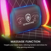 GTRACING RGB Ergonomic Gaming Chair with Massage, LED Lights, Footrest, Lumbar Support, Black