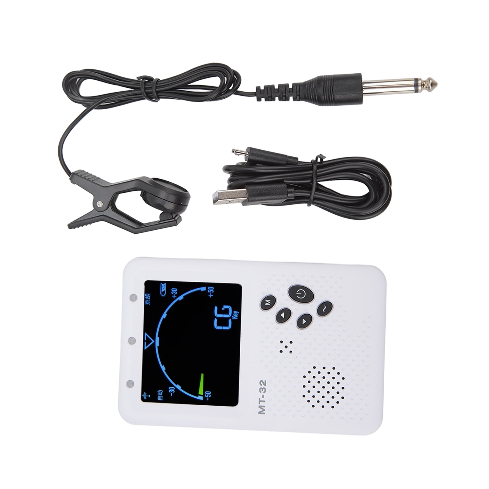 Yajisi Digital Metronome Tuner Rechargeable 3-in-1 Tone Generator for Pipa Guzheng Guitar Violin Ukulele All Instruments, Portable Music Equipment, Black