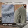 thumbnail image 5 of Olaglory Men's Quarter Zip Sweater Pullover Slim Fit Casual Classic Mock Neck Long Sleeve Polo Sweaters for Men, Army Green, 5 of 9