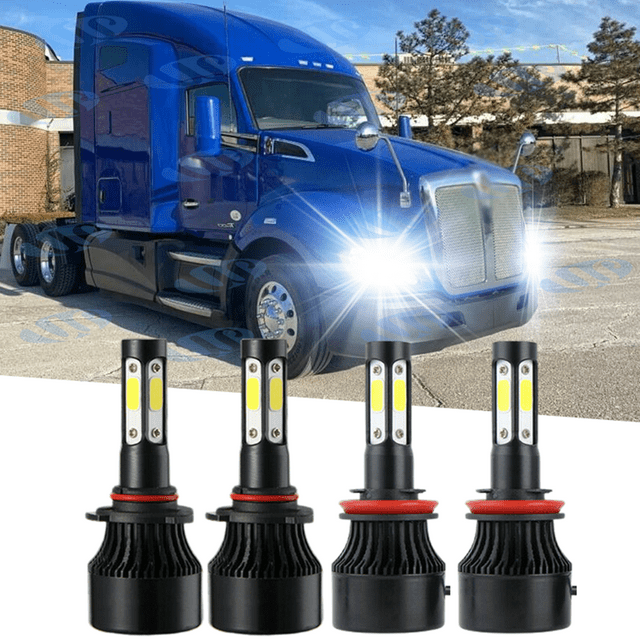 For Kenworth T680 T880 20132019 LED Headlight Kit Bulbs High + Low
