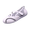 thumbnail image 2 of EKVAHL Women's Slip on Sneakers, Lightweight Ballet Shoes, Breathable Mesh Tennis Shoes, Criss-Cross Strap Sneakers with Buckles, Lightweight Walking Shoes, 2 of 5