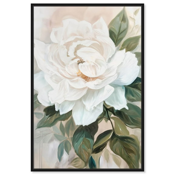 Silent Blossom Canvas Luxury Floral Art by Art Remedy, Black Frame, 10" x 15"