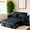 Black02, variant on Gewnee 46" Convertible Sleeper Sofa Bed Velvet Futon Couch,Pull-Out Bed,Modern Loveseat for Living Room,Apartment,Small Space ( Black)