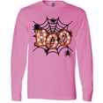 thumbnail image 3 of Inktastic Halloween Boo with Spiders in Web Long Sleeve T-Shirt, 3 of 5