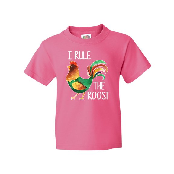 Inktastic Farmer I Rule The Roost Rooster Youth T-Shirt