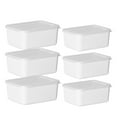 thumbnail image 1 of Youkk Conteneurs de Stockage Empilables - Conserver la Fraîcheur Empilable Facile Organisation Inodore Récipient Alimentaire Laiteux Blanc 6 pcs, 1 of 6