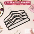 thumbnail image 4 of Lux Decor Collection Black Velvet Hangers Space Saving and Non-Slip Hangers - 30 Pack, 4 of 9