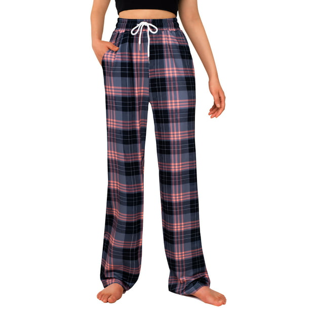 Siliteelon Womens Elastic Waistband PJ Bottom Soft Cotton Casual Pajama ...