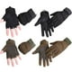 thumbnail image 4 of Guantes tácticos de medio dedo para deportes al aire libre, protección y calidez (negro, talla M), 4 of 6