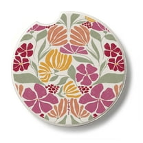 Thirstystone "Floral Melody" Single Absorbent Stone Car Coaster