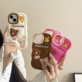 thumbnail image 2 of For iPhone 16 15 14 13 12 11 Pro Max Rilakkuma Silicone Wave Soft Cover Case, 2 of 6