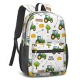 thumbnail image 2 of Tractor and Hay White Pattern 17" School Backpacks for Teens,Waterproof Oxford Fabric,S-Shape Padded Straps for School,Travel,Hiking,Camping, 2 of 6