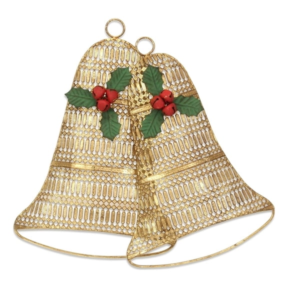 Cheungs 6010 Clara Gold Metal Holiday Bell Wall Hanging Decor