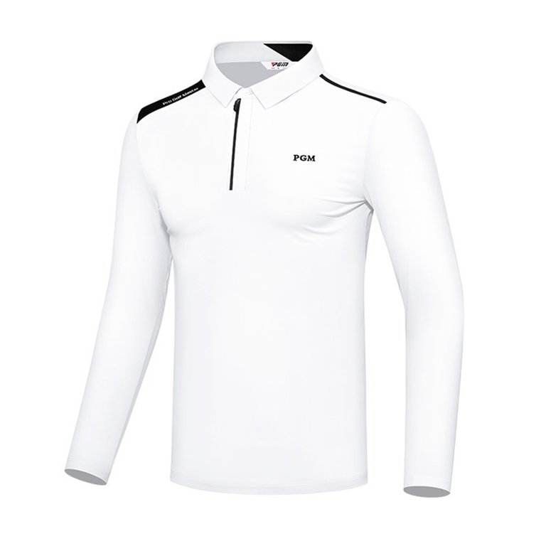 Pgm Men Golf Shirts Long Sleeve Quick-Dry Sports Tops Breathable