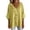 *Yellow, variant on ClodeEU Women's Linen Blend Ruffle V Neck Half Sleeve Blouse,Casual Loose Solid Shirt Top Blue,Women's Plus L