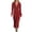 Red, variant on Hfnxid Women's Maxi Dress Slim Fit Half Zip Collar Frock Tunic Solid Long Sleeve Dress Fashion Comfy Flowy Pullover Frock With Pocket Army Green XL