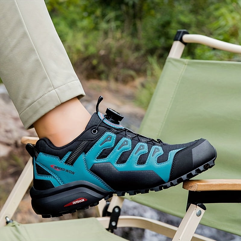 [Sneakers] Outdoor Hiking Men'S Shoes, Cross-Country Mountain Breathable Low-Top Hiking Shoes, Rotating Button, Non-Slip, Shock-Absorbing Sports Casual Shoes