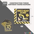 thumbnail image 2 of Construction Theme Birthday Party Napkins (6.5 in, 100 Pack), 2 of 4