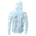 thumbnail image 3 of SCALES Bahamas Current Hooded Long Sleeve Performance Shirt Powder Blue, Medium Hoodie, 3 of 4