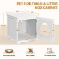 thumbnail image 4 of Yaheetech Enclosed Pet Litter Box Indoor Decorative Pet Side Table, White, 4 of 7