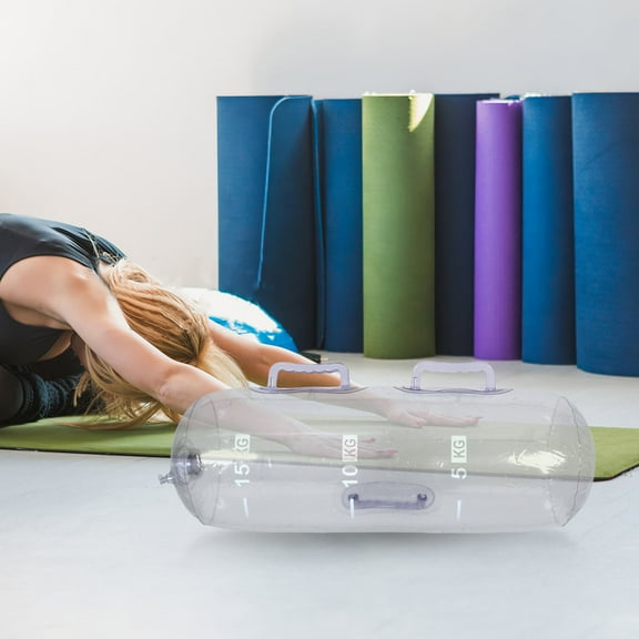 LABSERRON 1Pack Transparent PVC Fitness Water Bag for Home Gym Equipment Core Workout 23.6x7.5x7.5in