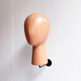 thumbnail image 3 of Cabeza de maniquí, modelo de sombrero, soporte de exhibición, multiusos, resistente, duradero, auriculares Grano de madera oscura, 3 of 7