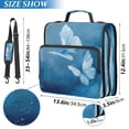 thumbnail image 3 of Water-Resistant 3-Ring Binder Organizer with Multiple Pockets Zipper Binder Bag for Office Abstract Blue and White Butterfly, 3 of 8