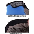 thumbnail image 4 of Guantes de gimnasio para entrenamiento físico, sin dedos, para hombres y mujeres, culturismo, ejercicio, guantes deportivos para ciclismo, bicicleta, antideslizantes y transpirables, 4 of 5