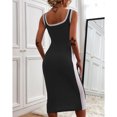 thumbnail image 3 of Tank Dress, Slim Fit Knitted Sleeveless Dress Casual For Daily Life For Wedding Dating, 3 of 6