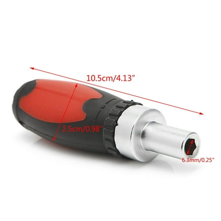 

【Ready Stock】 Ratchet Wrench Screwdriver Ratchet Handle Screw Driver Carbon Steel 6.35mm