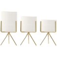 thumbnail image 1 of 3 Pieces Metal Flower Stand with Ceramic Flower Pot, 1 of 1