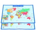 thumbnail image 2 of 2Pcs World Map Children Preschool Poster Household Kids Cognitive Poster, 2 of 8