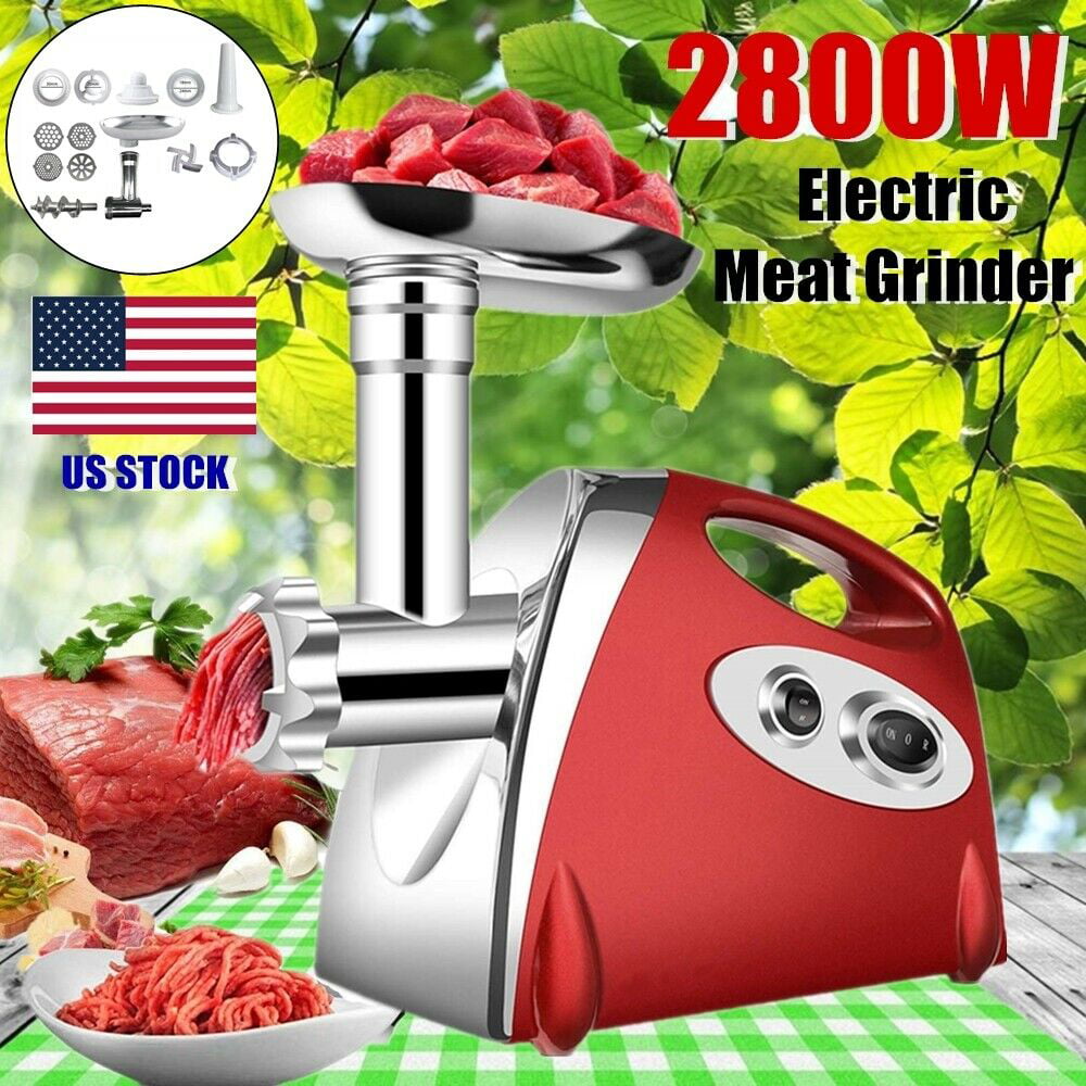 Electric Powerful 2800W Motor Meat Grinder Mincer Blender Sausage&Kebbe Maker 