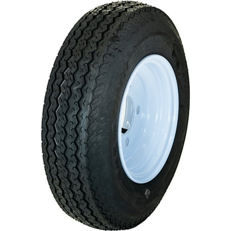 Sutong Hi-Run 4-Ply 5-Lug Trailer Tire & White Wheel Assembly, 4.80-8" Lrb, ASB1042