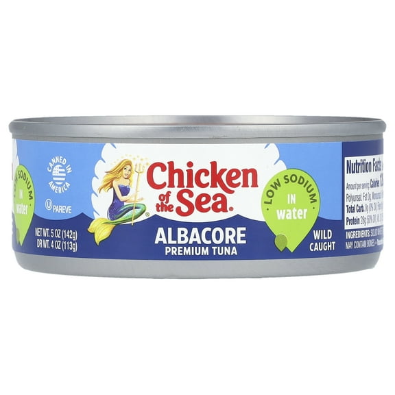 Chicken of the Sea Solid White Premium Albacore Tuna in Water Low Sodium 5 oz