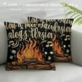 thumbnail image 3 of PHYHOO Welcome to Our Fire Pit Throw Pillow Cover,Campfire Decoration for Home Sofa Couch, 3 of 5