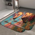 thumbnail image 2 of 1pc Old Red Truck in Sunflower Absorbent Non-Slip Bathroom Thickened Flannel Rug Decor,Soft,Quick Drying,Suitable For Indoor/outdoor Use,Bathrooms,Bedrooms,Kitchens,Terrace,Laundry Rooms,16"x24", 2 of 9