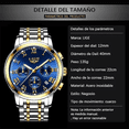 thumbnail image 2 of Reloj Deportivo Impermeable Malubero Lige Dorado Azul Hombre Malu1446, 2 of 3