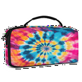 thumbnail image 2 of Herdesigns Tie Dye Carry Case Compatible with Nintendo Switch 2017 & Oled 2021, with 20 Game Card Slots, Colorful Swirls Portable Travel Carrying Case Pouch for Accessories & Games, 2 of 8
