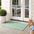 thumbnail image 4 of Safavieh Courtyard Finnian Solid Indoor/Outdoor Area Rug, Green/Blue, 4' x 5'7", 4 of 16