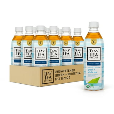 Teas' Tea Organic Unsweetened Green White Tea, 16.9 Ounce (12-Pack)