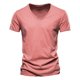 thumbnail image 1 of Camiseta 100% de algodón de calidad de marca para hombre, camisetas con cuello en V y diseño de moda, camisetas sólidas ajustadas, camisetas para hombre, camisetas de manga corta para hombre Tan Jianjun unisex, 1 of 2