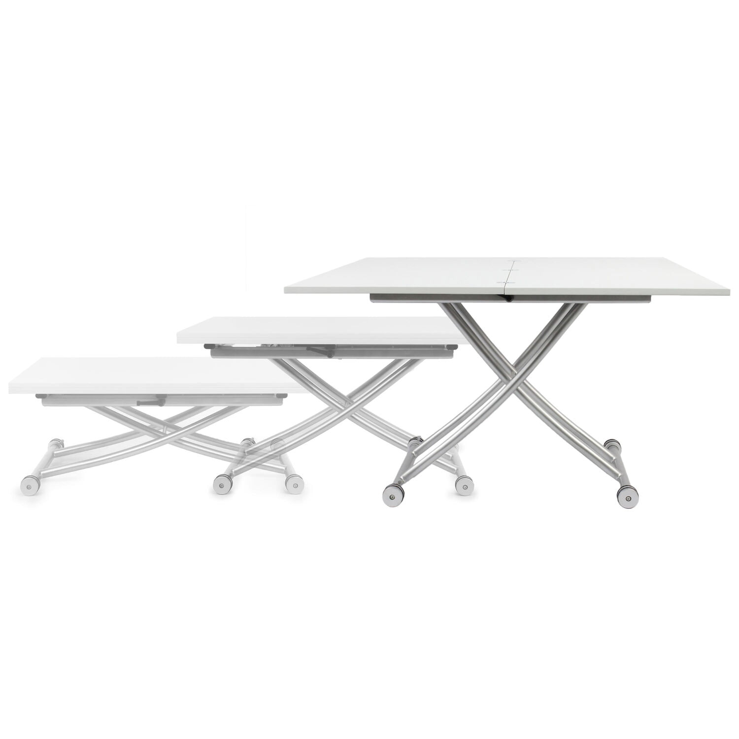 Spacemaster transforming x coffee and sale dining table in high gloss